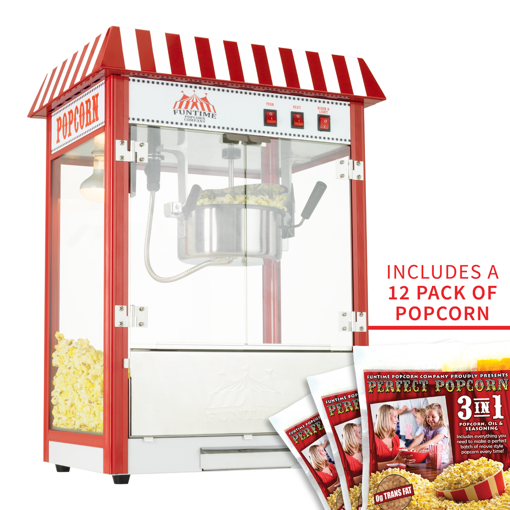 Funtime 8 oz. Commercial Carnival Bar Style Popcorn Popper Machine