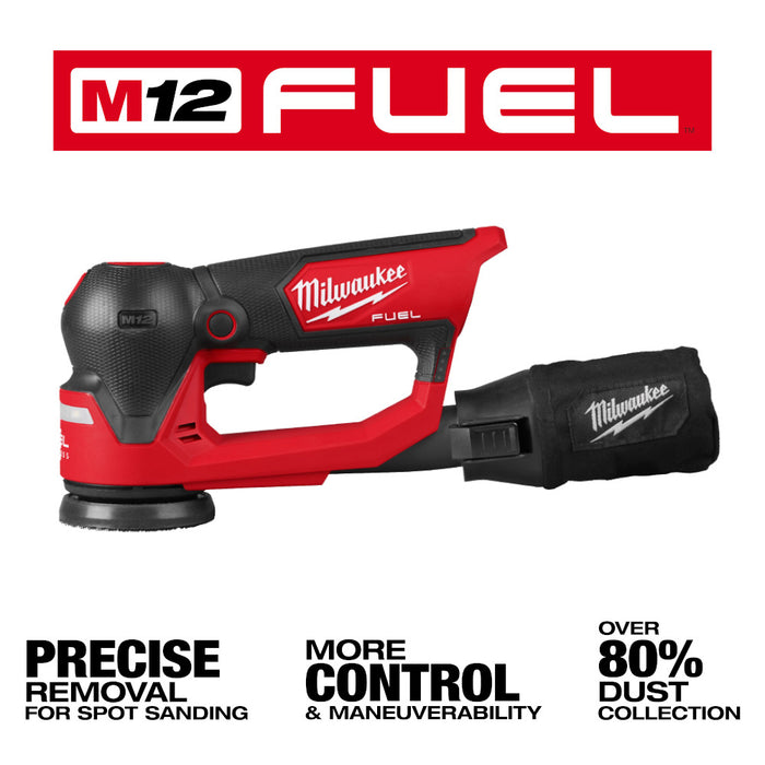 Milwaukee 2535-20 M12 FUEL 12V 3" Random Orbital Detail Sander - Bare Tool