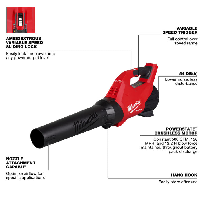 Milwaukee 3017-20 M18 FUEL 18V Cordless Li-Ion Variable Speed Blower - Bare Tool