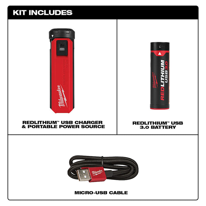 Milwaukee 48-59-2013 REDLITHIUM USB Charger and Portable Power Source Kit