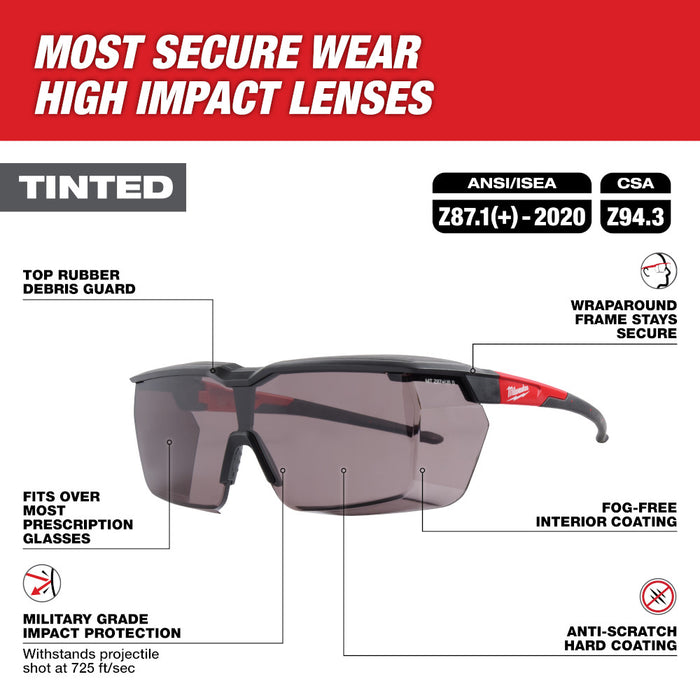 Milwaukee 48-73-2075 Over the Glasses - Tinted Dual Coat Lenses