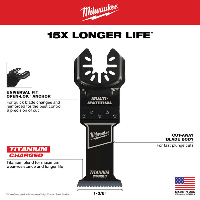 Milwaukee 49-10-9112 OPEN-LOK Oscillating Multi-Tool Blade Set Kit - 6 PC