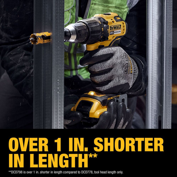 DeWALT DCD798D1 20V MAX 1/2" Brushless Cordless Li-Ion Hammer Drill Kit