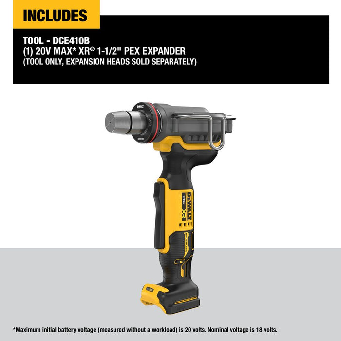 DeWALT DCE410B 20V MAX XR 1-1/2" PEX Expander - Bare Tool