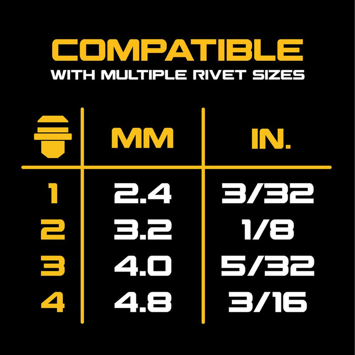 DeWALT DCF403B 20V MAX 3/16" Brushless Cordless Rivet Tool - Bare Tool