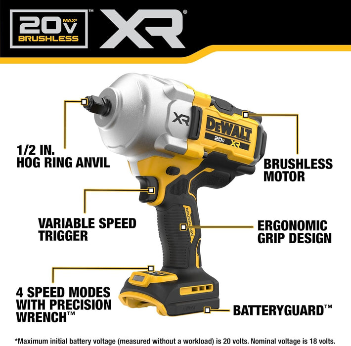 Dewalt DCF961GP1 20V 1/2" High Torque Impact Wrench Hog Ring Kit