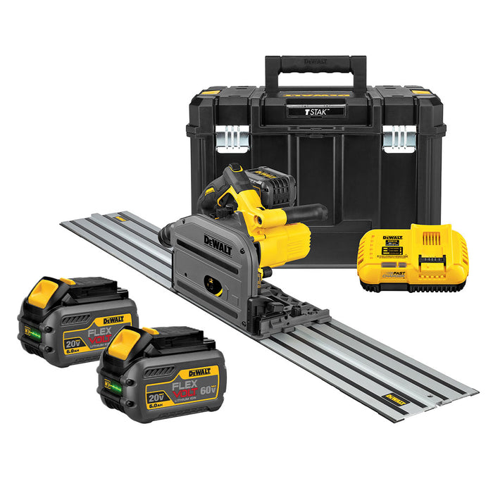 DeWALT DCS520ST1-KIT 60V 6-1/2"  Track Saw Kit w/ Track FLEXVOLT 6Ah Battery 2PK