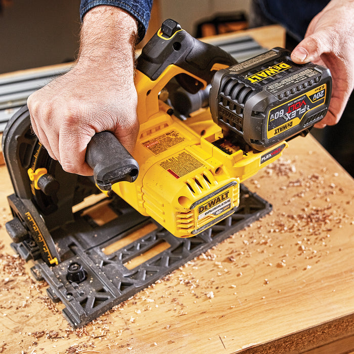 DeWALT DCS520ST1-KIT 60V 6-1/2"  Track Saw Kit w/ Track FLEXVOLT 6Ah Battery 2PK