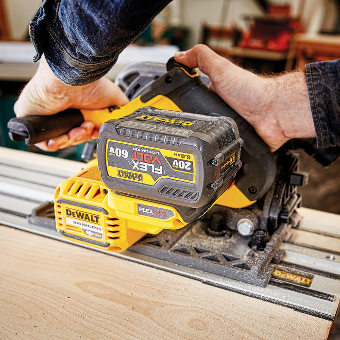 DeWALT DCS520ST1-KIT 60V 6-1/2"  Track Saw Kit w/ Track FLEXVOLT 6Ah Battery 2PK