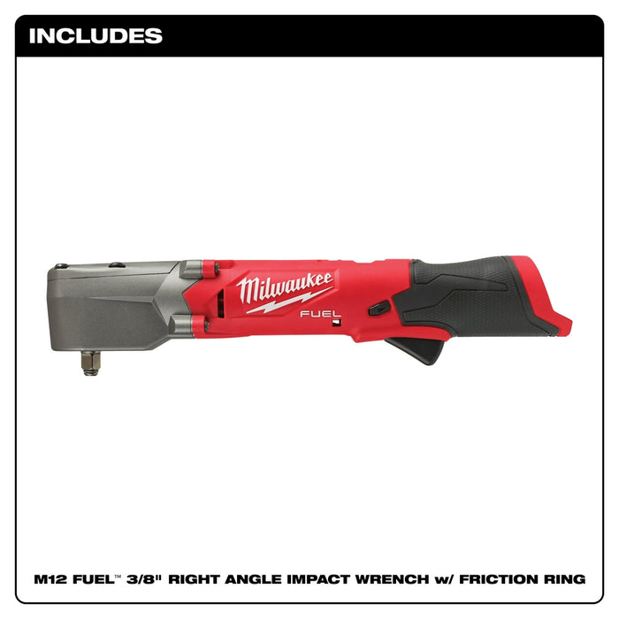 Milwaukee 2564-80 M12 FUEL 12V 3/8" Cordless Right Angle Impact Wrench - Recon