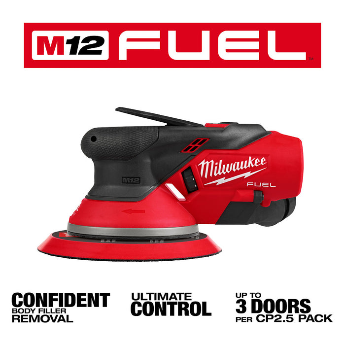 Milwaukee 2585-20 M12 FUEL 12V 6" Random Orbital Sander (3/16") - Bare Tool