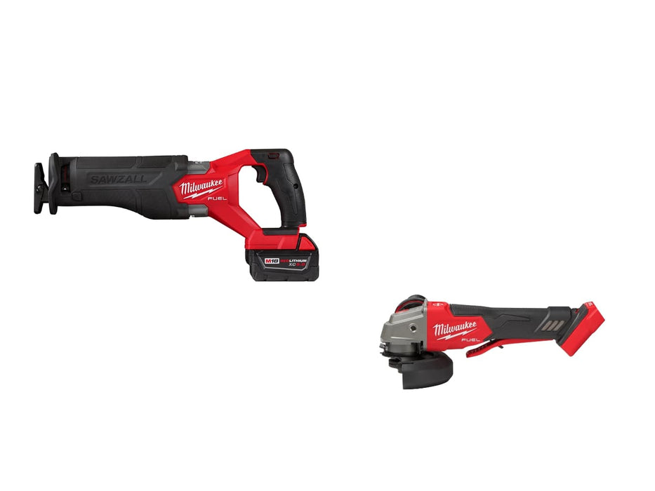 Milwaukee 2821-21FR M18 FUEL 18V Cordless Li-Ion SAWZALL / Grinder Combo Kit