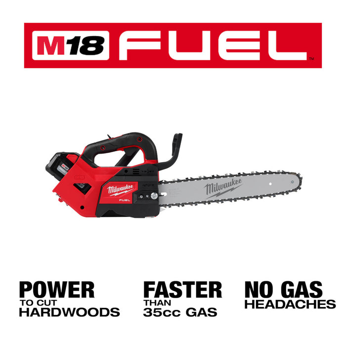 Milwaukee 2826-21TCC M18 FUEL 18V 14" Top Handle Chainsaw w/ Case, Extra Chain