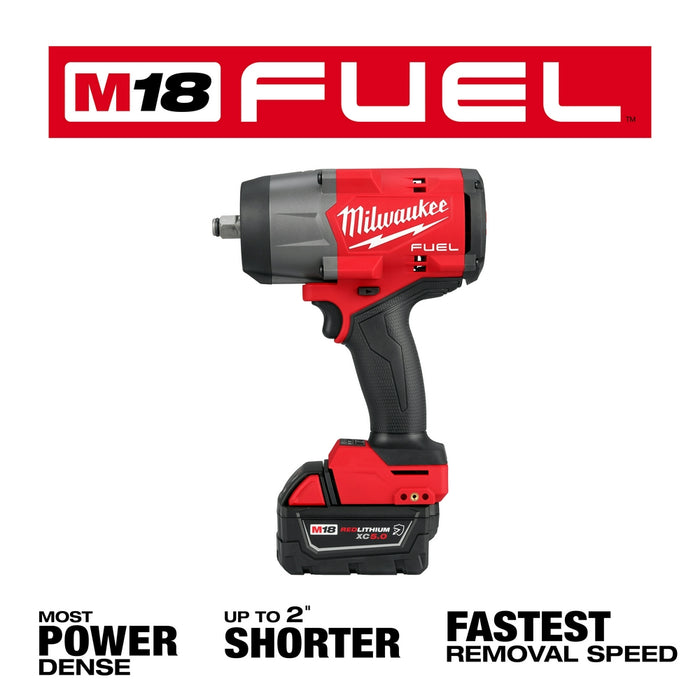 Milwaukee 2967-22GG M18 FUEL 18V 1/2" HTIW Friction Ring & Grease Gun Combo Kit