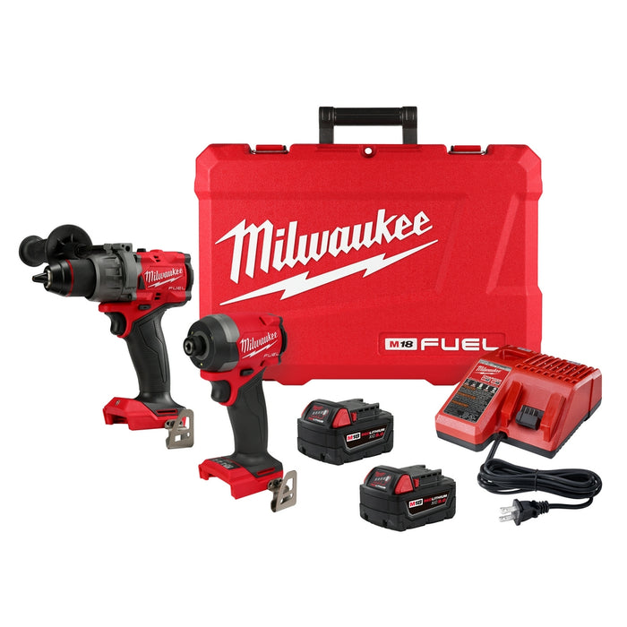 Milwaukee 3697-22HS M18 FUEL 18V 2 Cordless Tool Combo Kit w/ Hole Saw Kit