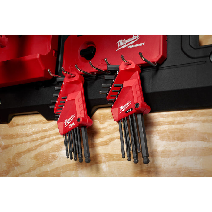 Milwaukee 48-22-2187 22-Key Ball End L-Key Set - SAE/Metric