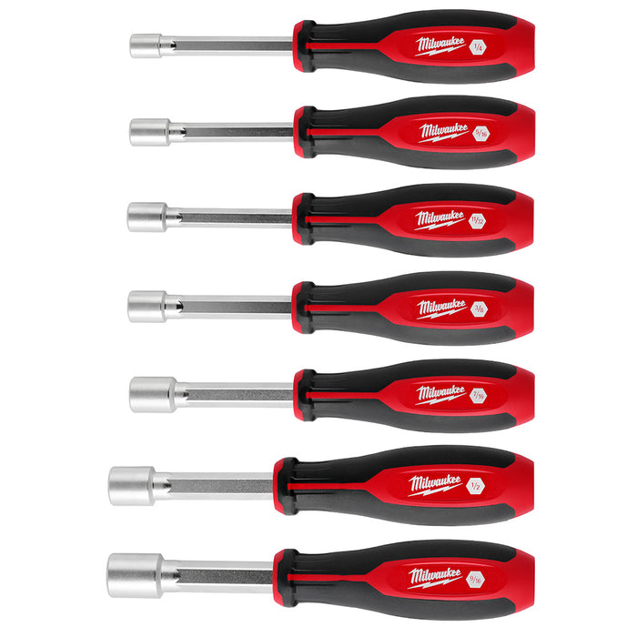 Milwaukee 48-22-2547 SAE HollowCore Magnetic Nut Driver Set - 7 PC