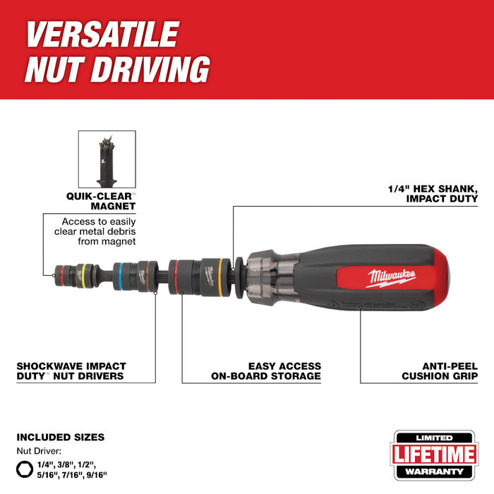 Milwaukee 48-22-2921 Multi-Nut Driver SHOCKWAVE Impact Duty Magnetic Nut Drivers