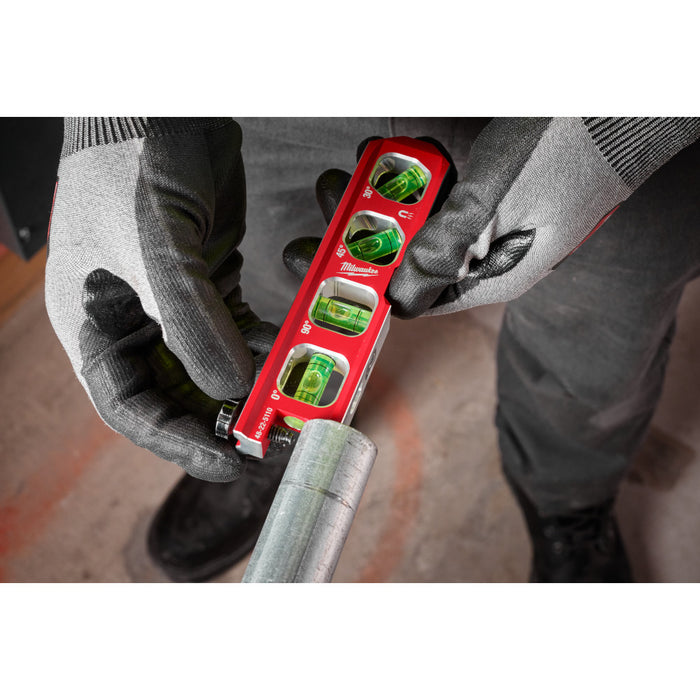 Milwaukee 48-22-5110 6.5" Impact Resistant Pipe Lock Billet Torpedo Level