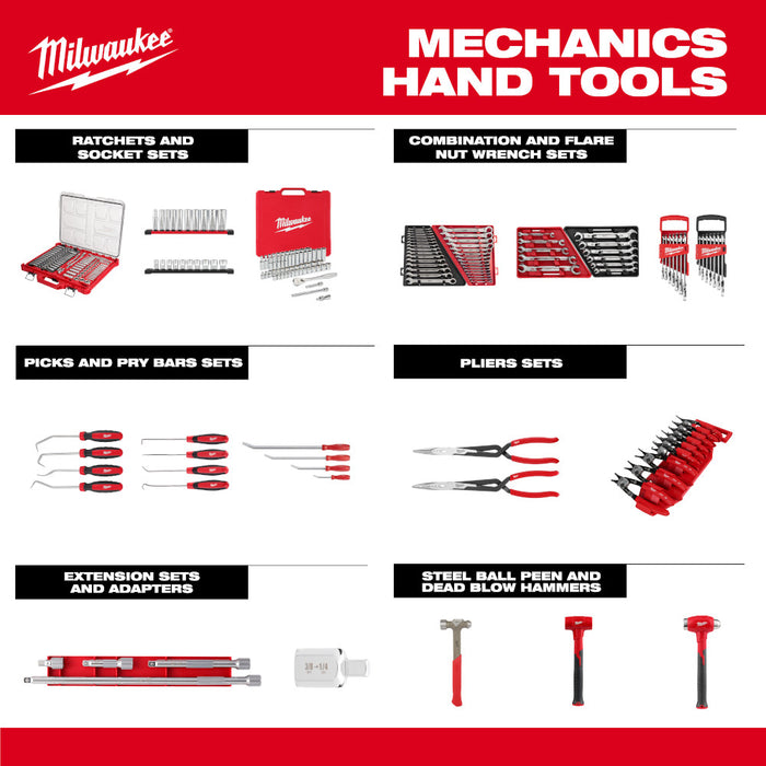 Milwaukee 48-22-9360 1/4" Drive Locking Extension Set w/ Storage Rack - 3 PC