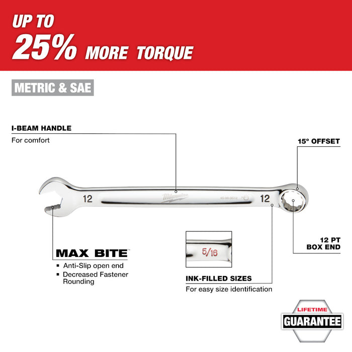 Milwaukee 48-22-9485 Metric/SAE Combination Wrench Set w/ PACKOUT - 30 PC