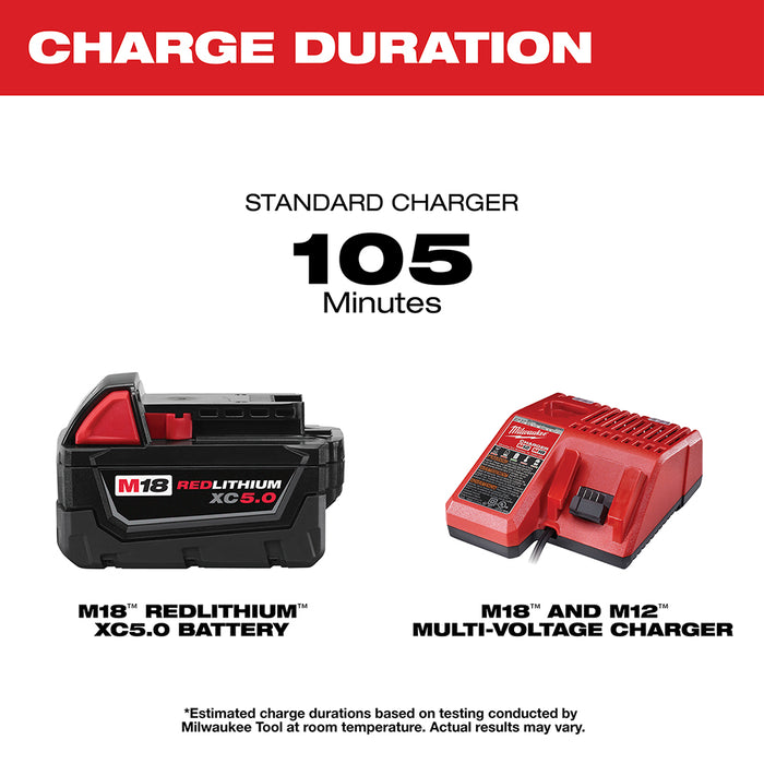 Milwaukee 48-59-1852B M18 18V XC5.0 Battery Starter Kit - 2 PK