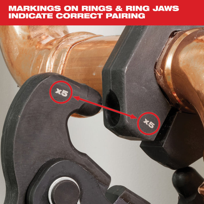 Milwaukee 49-16-2459X3 X3 Heavy Duty Ring Jaw for M12 FORCE LOGIC Press Tool