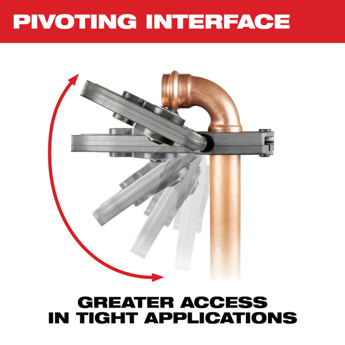 Milwaukee 49-16-2490X 1/2"- 1-1/4" CTS-V Pivoting Press Ring Kit M12 FORCE LOGIC