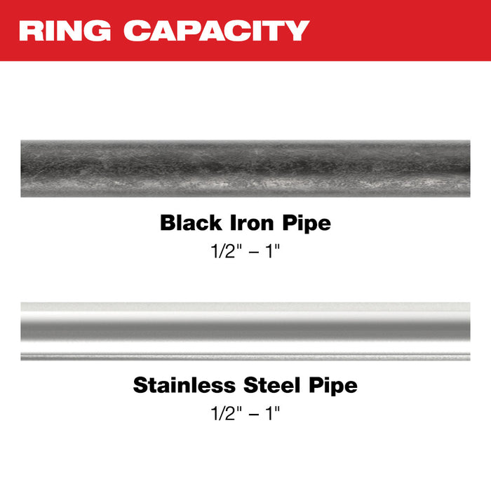 Milwaukee 49-16-2496X 1/2"-1" IPS-P Pivoting Press Ring Kit for M12 FORCE LOGIC