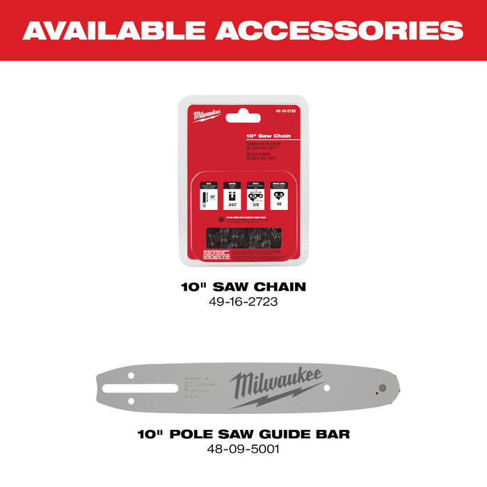 Milwaukee 49-16-2720R M18 FUEL 18V QUIK-LOK 10" Pole Saw Attachment - Recon