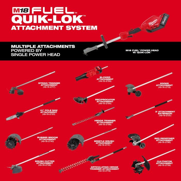 Milwaukee 49-16-2739 M18 FUEL 18V QUIK-LOK Cultivator Attachment