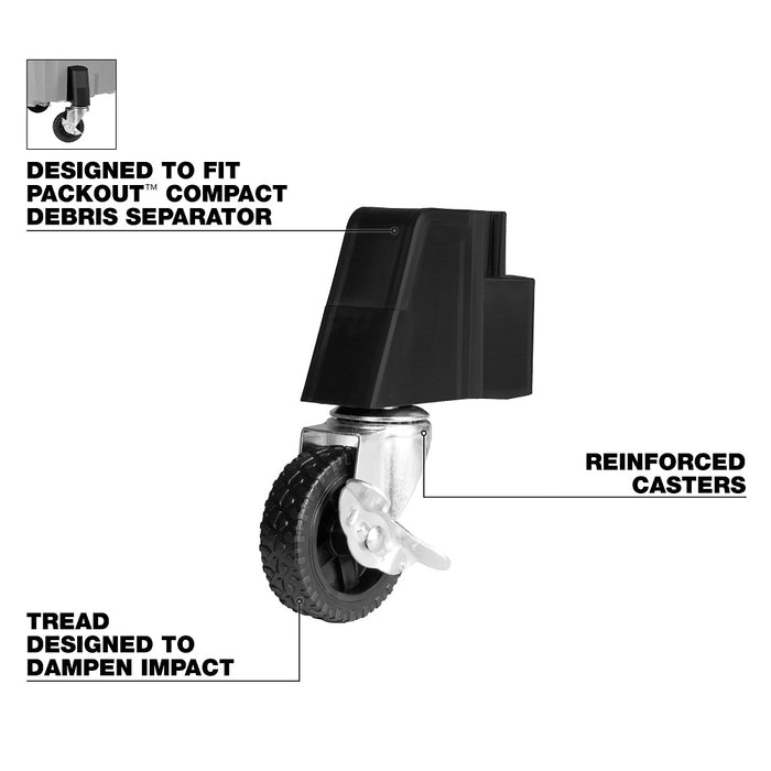 Milwaukee 49-90-2201 PACKOUT Caster Kit for Debris Separator