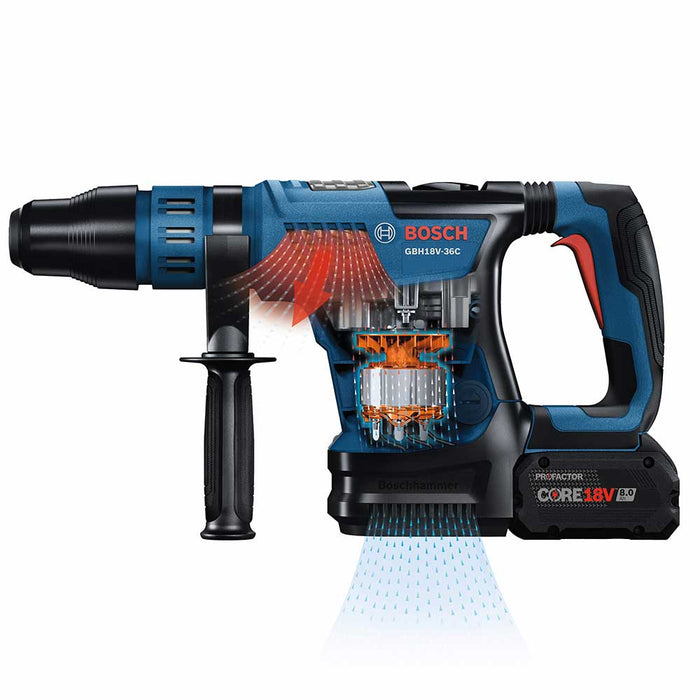 Bosch GBH18V-36CK24 18V PROFACTOR 1-9/16" SDS-Max Rotary Hammer w/ 8.0Ah Battery