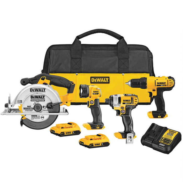 DeWALT DCK466D2 20V MAX Lithium-Ion Cordless 4-Tool Combo Kit