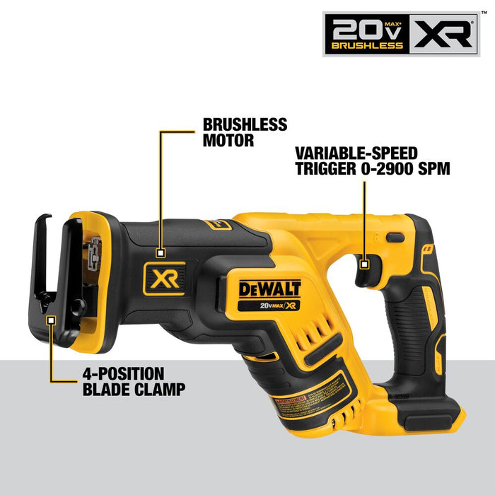 DeWALT DCK675D2 20V Brushless 6 Tool Combo Kit w/ 2 - 2.0AH Battery / Charger