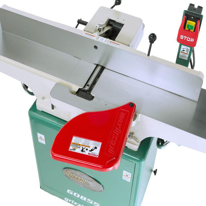 Grizzly G0855 230V 8 Inch x 72 Inch Jointer with Built-in Mobile Base