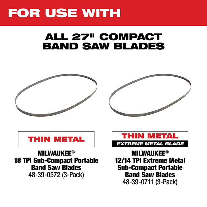 Milwaukee 2429-20 M12 12V Cordless 18 TPI Sub-Compact Band Saw Blade - Bare Tool