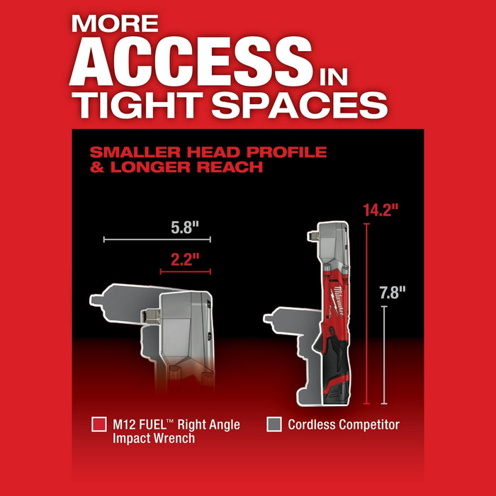 Milwaukee 2465-80 M12 FUEL 12V 3/8" Torque Wrench w/ ONE-KEY - Bare Tool - Recon