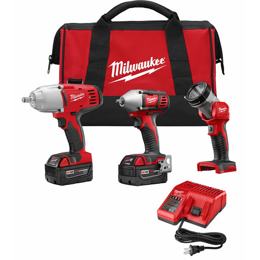 Milwaukee 2696-23 M18 18V Cordless Power Lithium-Ion 3-Tool Combo Kit