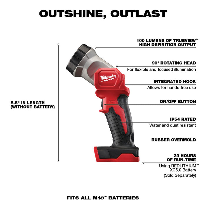 Milwaukee 2696-26A M18 18V 6 Tool Cordless Combo Kit w/ Impact and Multi-Tool