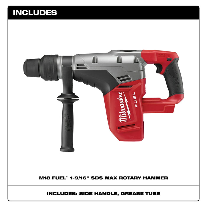 Milwaukee 2717-80 M18 FUEL 18V 1-9/16" SDS-Max Rotary Hammer - Bare Tool - Recon