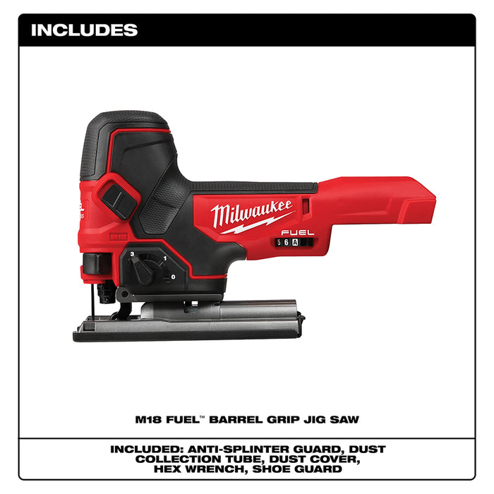 Milwaukee 2737B-20 M18 FUEL 18V Cordless Barrel Grip Jig Saw - Bare Tool