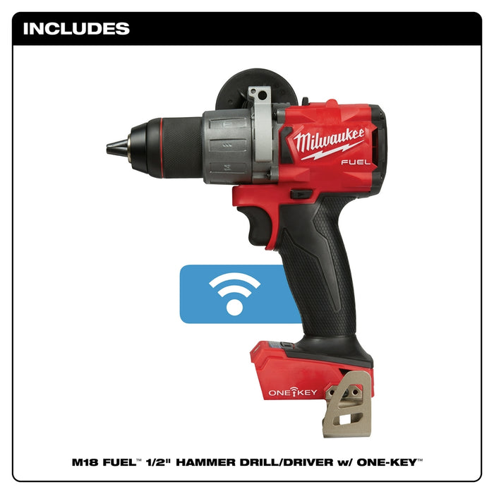 Milwaukee 2806-80 M18 FUEL 18V 1/2" Cordless Hammer Drill - Bare Tool - Recon