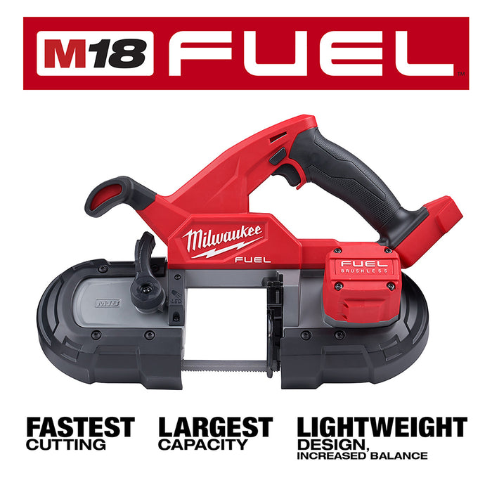 Milwaukee 2829-20 M18 FUEL 18V Compact Band Saw w/ M18 FUEL Grinder