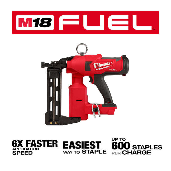 Milwaukee 2843-22 M18 18V FUEL Li-Ion Cordless Utility Fencing Stapler Kit