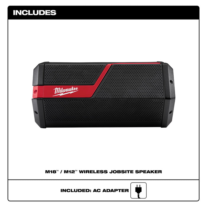 Milwaukee 2891-80 M12/M18 12V/18V Wireless Bluetooth Portable Speaker - Recon