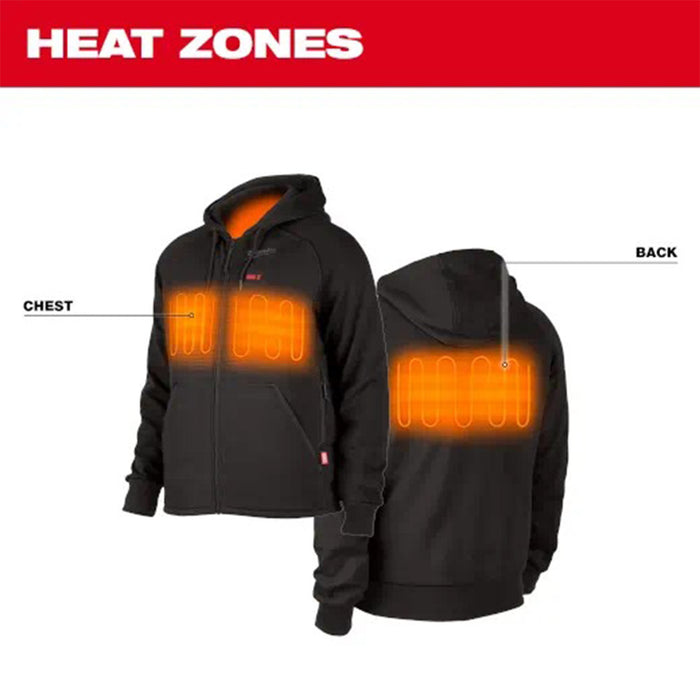 Milwaukee 306B-21XL M12 12V Durable Carbon Fiber Heated Black Hoodie Kit - XL