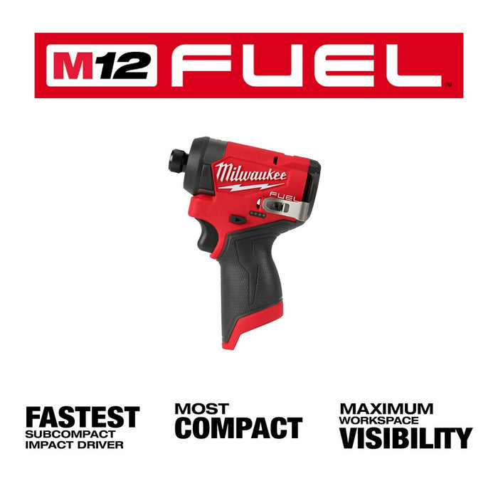 Milwaukee 3453-20XC M12 FUEL 12V Impact Driver w/ 4.0 AH Extended Battery