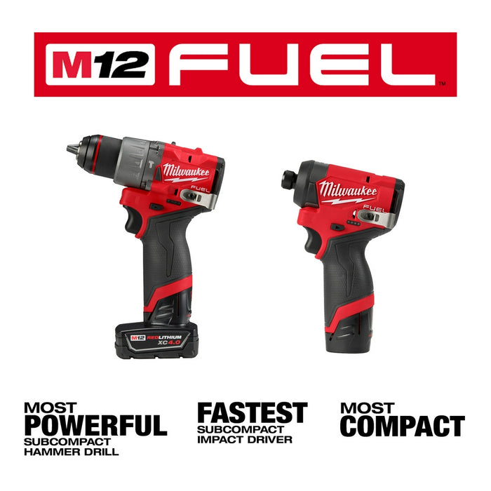 Milwaukee 3497-22RAT M12 FUEL 12V Cordless 2 Tool Combo Kit w/ 3/8" Ratchet