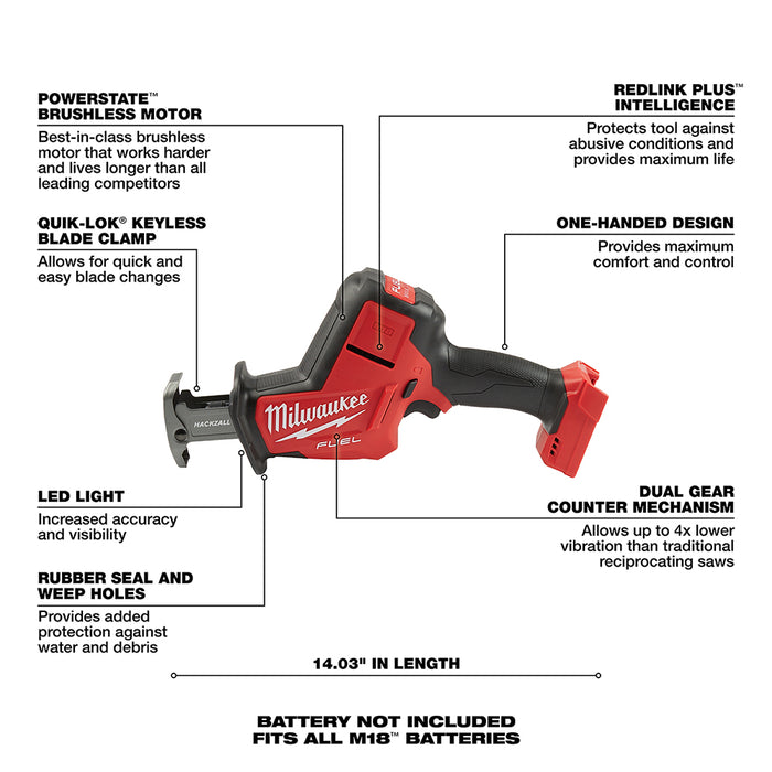 Milwaukee 48-11-1852 M18 18V REDLITHIUM XC5.0 Extended Battery - 2PK w/ Hazkzall